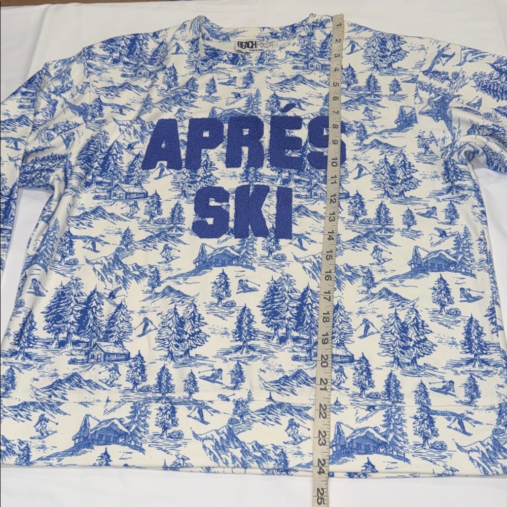 BEACH RIOT Cassia Après Ski Print Graphic Sweatshirt, SMALL - Picture 5 of 10